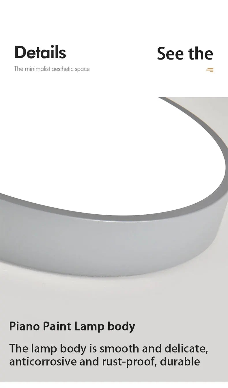 LED Nordic Ceiling Light Circular Grain Macaron Lamp
