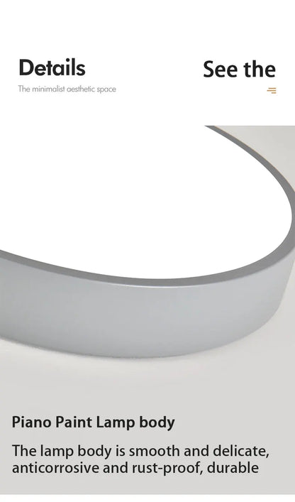 LED Nordic Ceiling Light Circular Grain Macaron Lamp