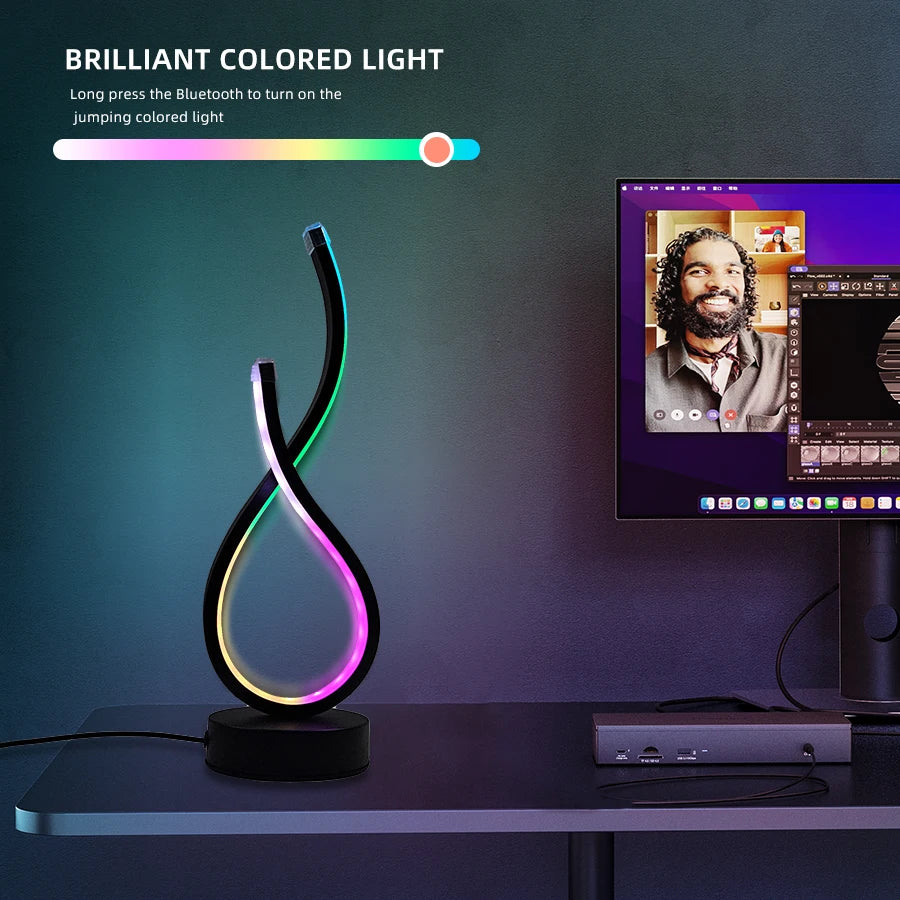 Modern LED Desk Lamp with USB Power Adjustable Lighting