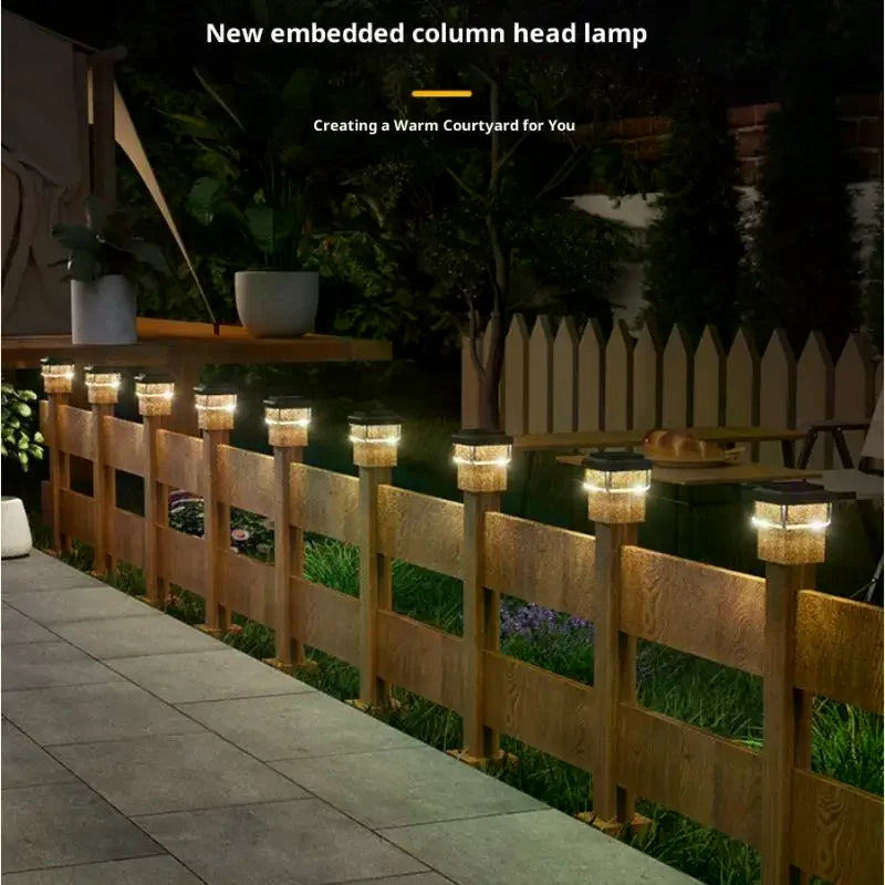 1Pcs IP65 Waterproof Solar Fence Lamp Solar LED Light