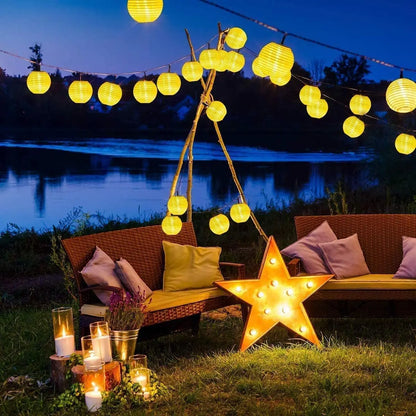 Waterproof Lantern Solar String Fairy Lights LED Outdoor