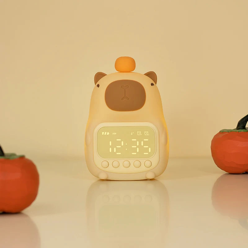 Capybara Alarm Clock with Night Lights Sleep Wake Up Clocks
