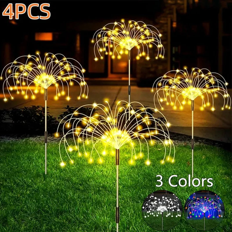 Solar Firework Light Waterproof Outdoor 8 Lighting