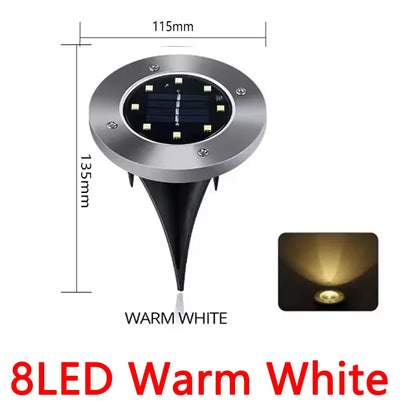 Solar Lights Outdoor 8/20LEDs Disk Underground Lamp