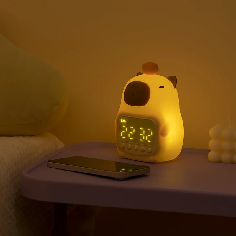 Capybara Alarm Clock with Night Lights Sleep Wake Up Clocks