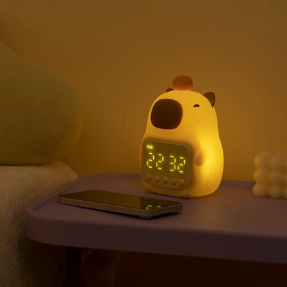 Capybara Alarm Clock with Night Lights Sleep Wake Up Clocks
