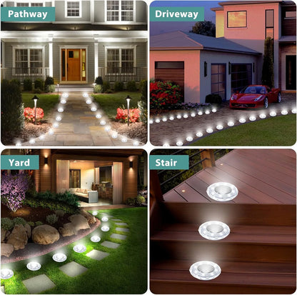 4Pack Outdoor Solar Ground Buried Light Crystal Diamond