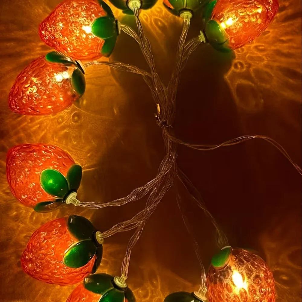 Strawberry LED String Lights 1.5M 10LED Battery Operated