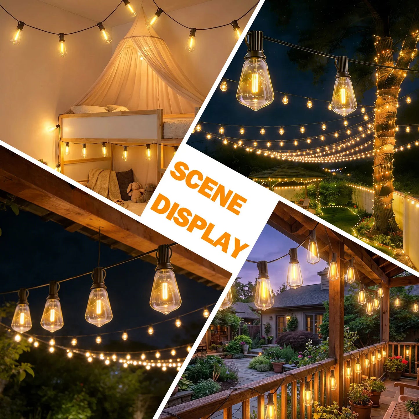 String Lights Outdoor Garland 24V EU US Led Patio Lights