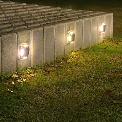 4PCS Solar Dock Lights 8LEDs Deck Driveway Light Outdoor