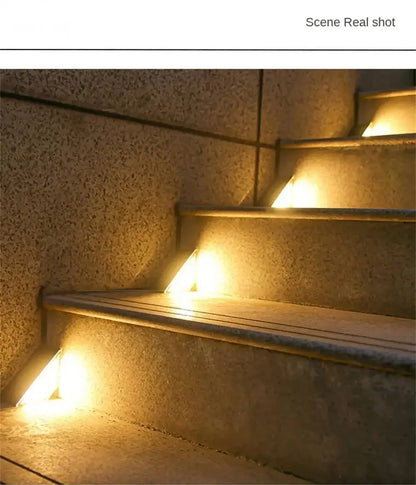 Solar Lights for Outdoors Stair Lamps Warm White LED Step Light
