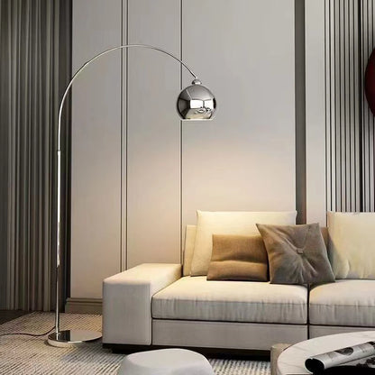 Style Silver Adjustable Floor Lamp Sofa Side Standing Light