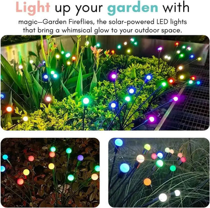 10 LED Solar Garden Lights Firefly Waterproof Solar Lights Outdoor