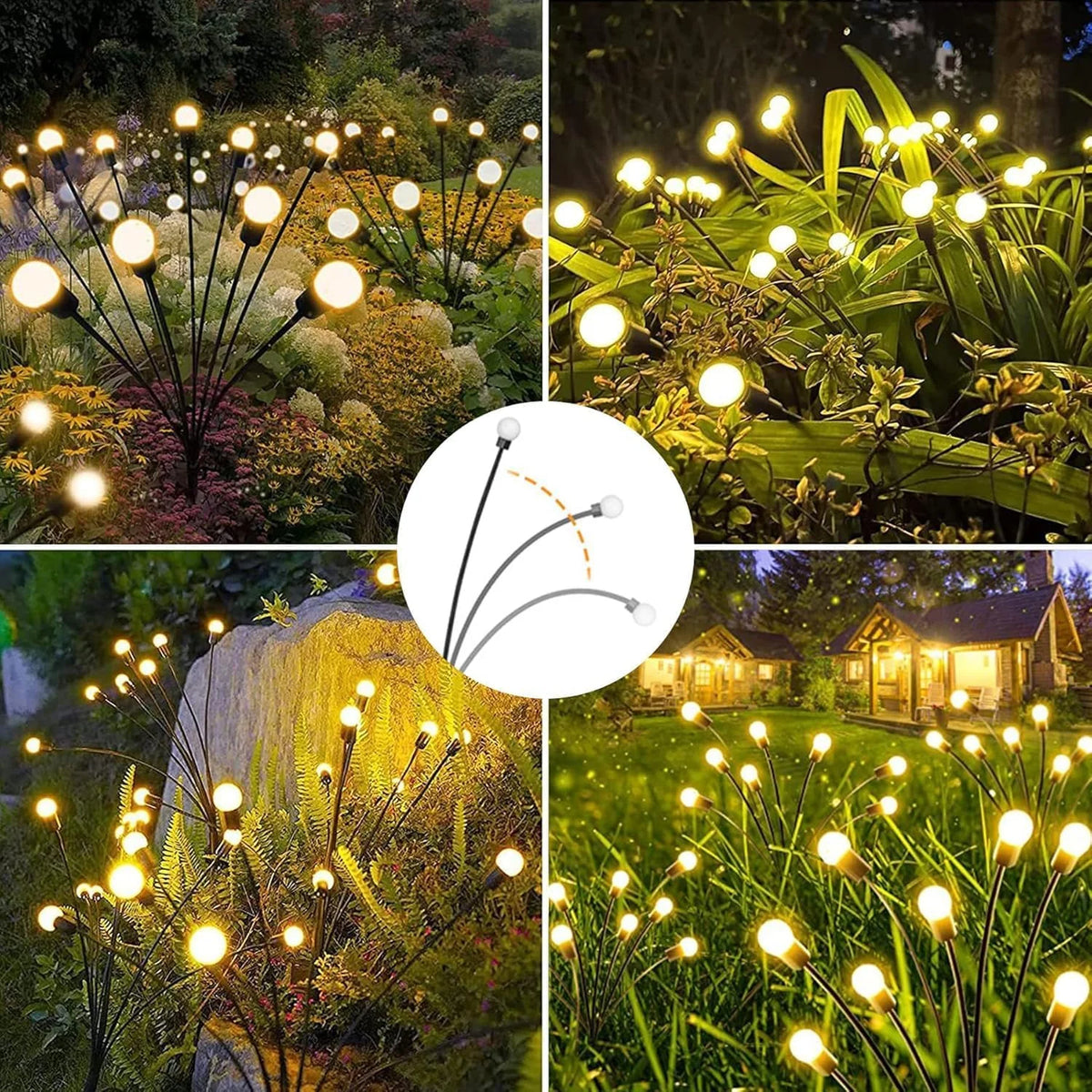 LED Solar Powered Garden Lights Firefly Lights Outdoor