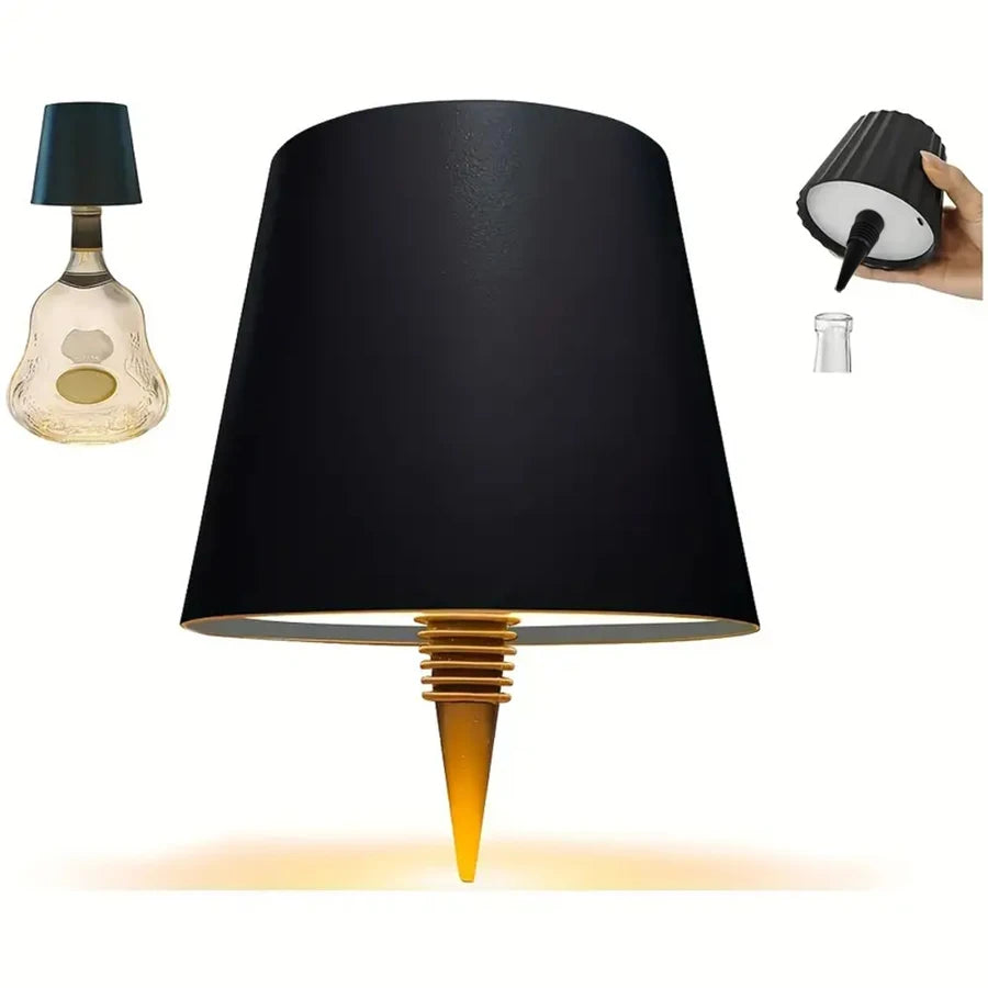 Wireless Touch Control Bottle Table Lamp with 3 Colors