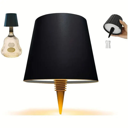 Wireless Touch Control Bottle Table Lamp with 3 Colors