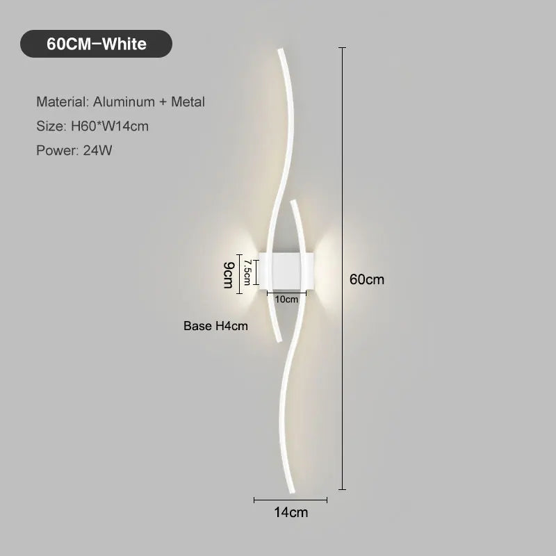 Long Strip LED Wall Lamps for Bedroom Living Room Indoor