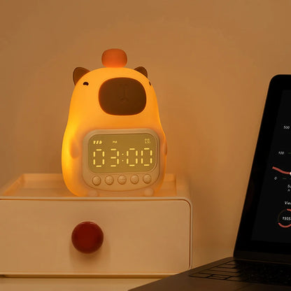 Capybara Alarm Clock with Night Lights Sleep Wake Up Clocks
