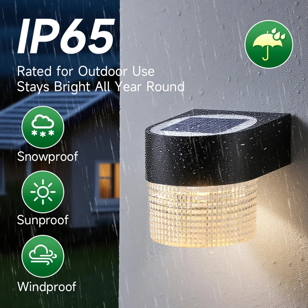 Solar Wall Light Led Courtyard Street Exterior Garden Wall Lighting