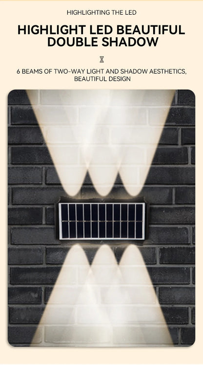 Solar Wall Light Led Courtyard Street Exterior Garden Wall Lighting