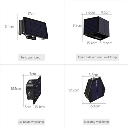 Outdoor LED Solar Wall Light ABS Garden Decoration Wall Light