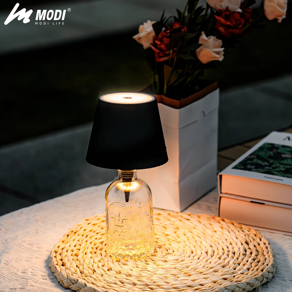 Wireless Touch Control Bottle Table Lamp with 3 Colors