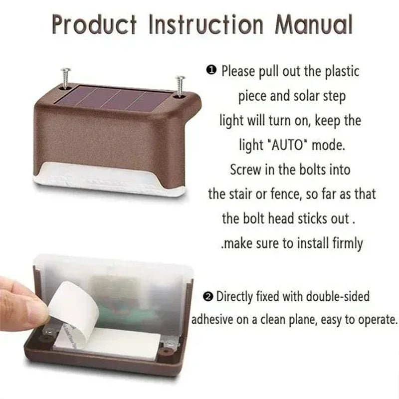 Solar Deck Lights Outdoor Step Lights Waterproof Led Solar