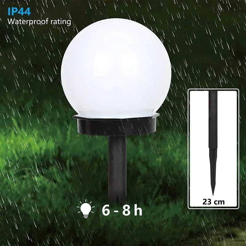 Solar Powered LED Bulb Lamp Energy Light Outdoor Garden