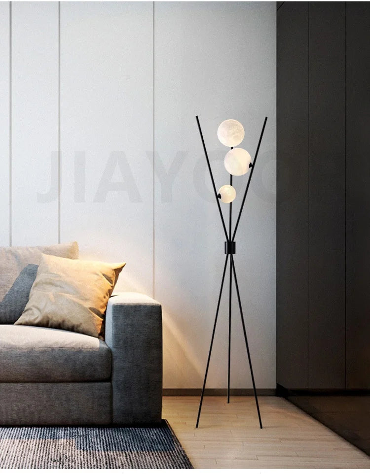 Nordic Living Room Sofa Floor Lamp Modern Creative Moon