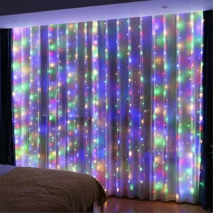 6x3M LED USB Curtain String Fairy Lights Christmas Garland