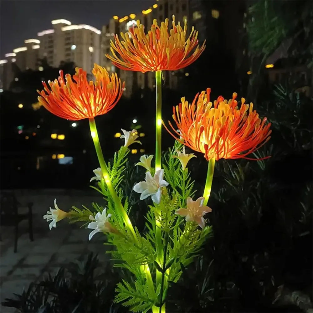 Solar Artificial Flower Stake Lights Outdoor Waterproof Garden Decor Lights