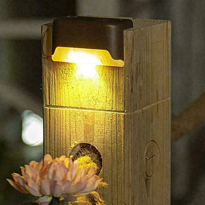 LED Solar Step Lamp Path Stair Outdoor Garden Lights