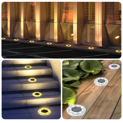 4Pack Outdoor Solar Ground Buried Light Crystal Diamond