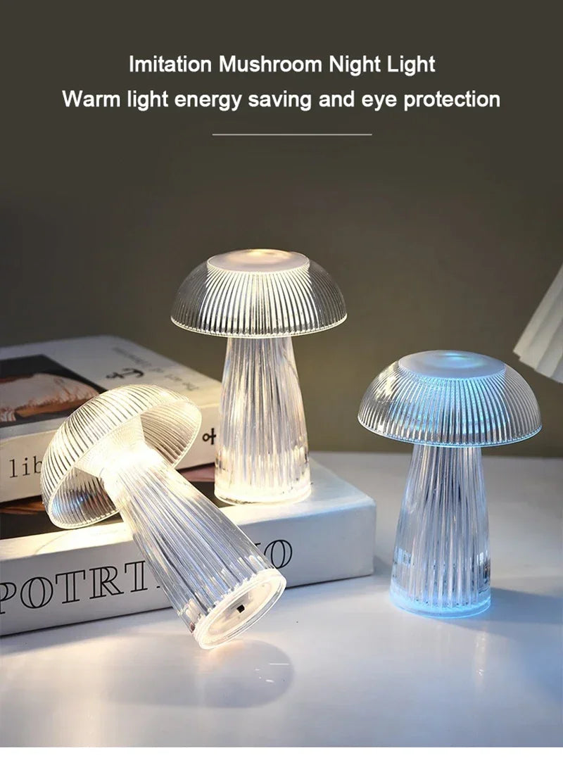 Jellyfish Night Lights Creative Mushroom Atmosphere Table Lamps