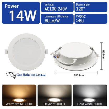 2pcs LED Downlight 110V 220V Ceiling Light Lighting