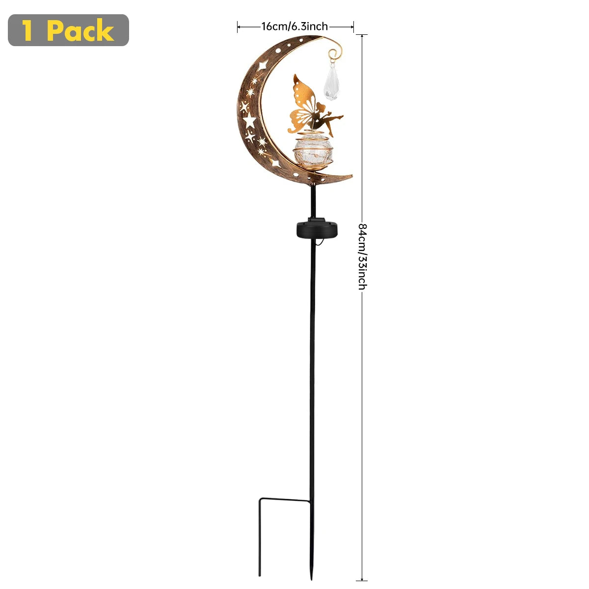 Moon Fairy Solar Lights Outdoor Garden Decorations