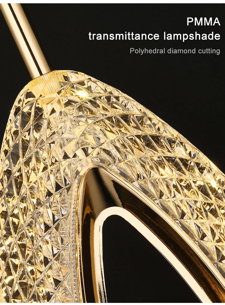 Modern Crystal LED Pendant Lamps Indoor Lighting For Home Decor