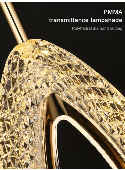 Modern Crystal LED Pendant Lamps Indoor Lighting For Home Decor