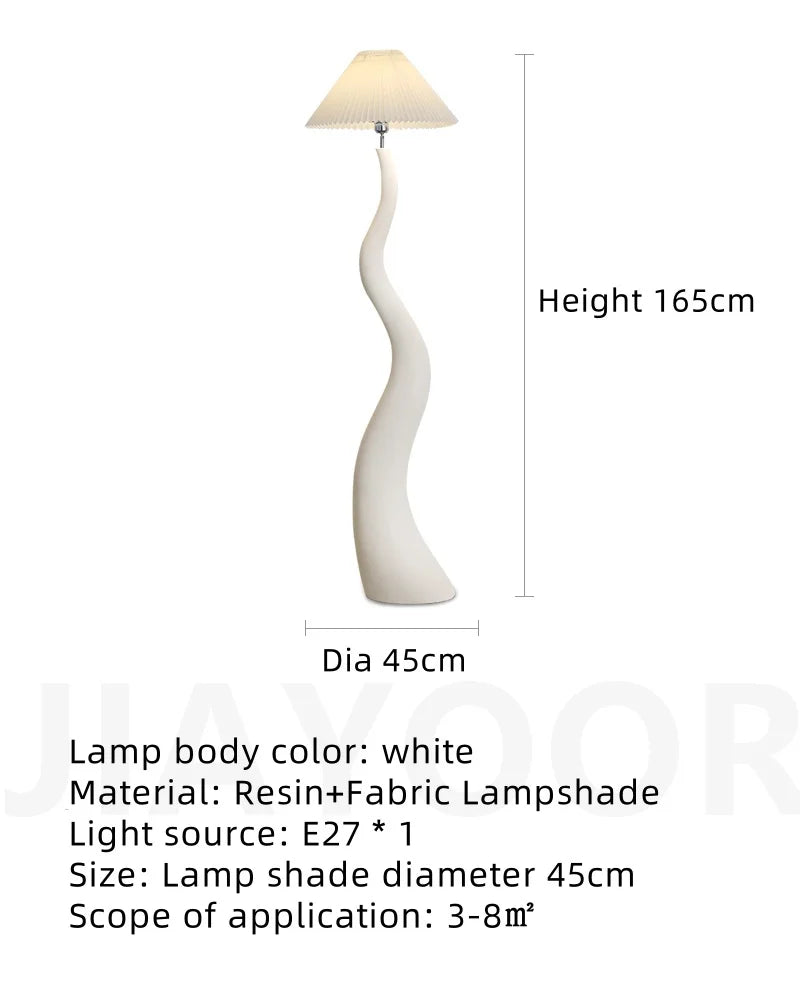 Vintage Living Room Floor Lamp Nordic Mushroom Wood Grain Light