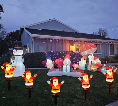 Christmas Santa Claus Pathway Lights Garden Stake Lights