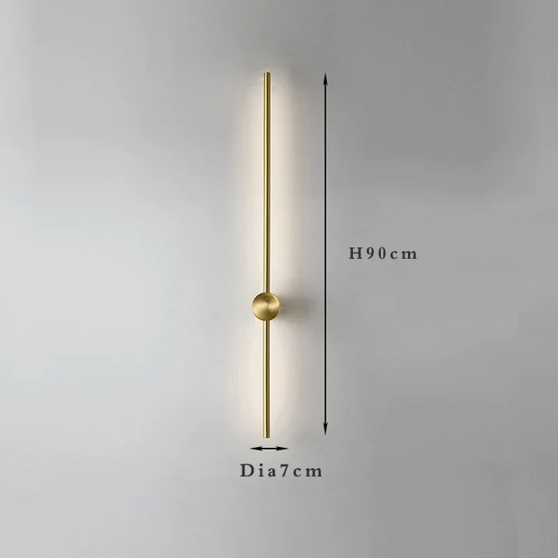 Nordic Art Design Minimalist Long Line Wall Lamps Modern