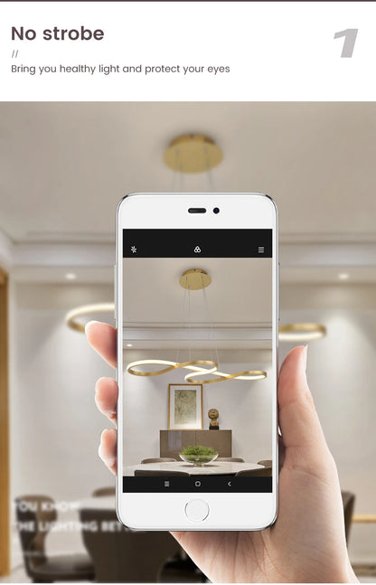 Hanging Lights Remote Dimming Kitchen Led Cord Pendant Lamp