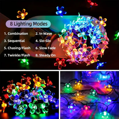 Solar Cherry Blossom Garden Blossom Lights Garlands