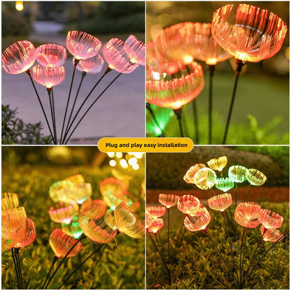 Solar Power 6LED Fiber Optic Jellyfish Ambient Mood