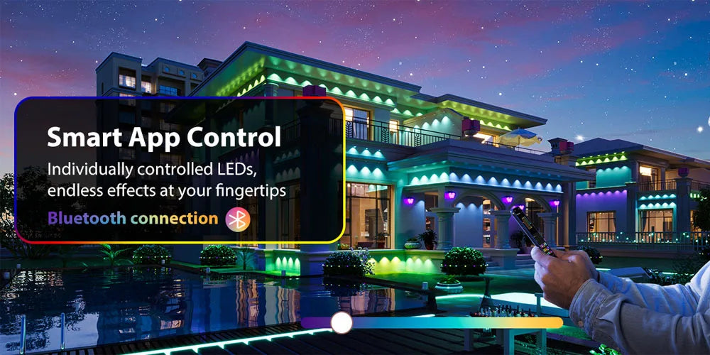 45M/60M/90M RGBIC Eaves Lights LED Permanent Outdoor Lights