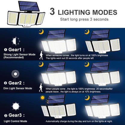 Solar Light Outdoor 328/348 LED Integrated Super Bright Motion
