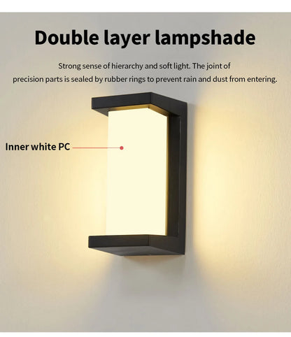 LED Outdoor Wall Lamp Waterproof IP65 Radar Sensor Ligthing