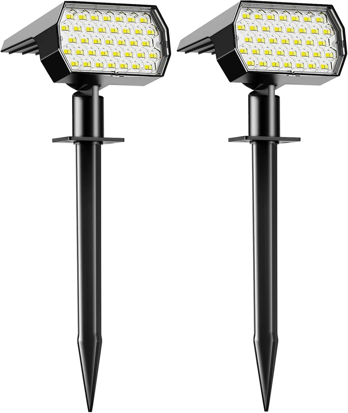 Solar Spot Lights Outdoor 74 LED 3 Colors 2-in-1 Solar Landscape