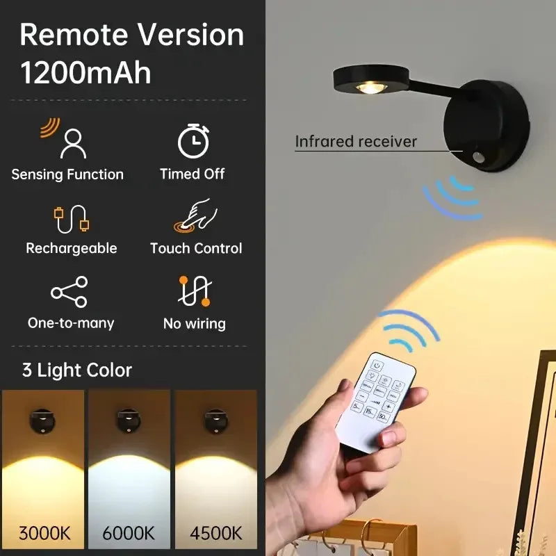 HPH USB Rechargeable Intelligent Human Sensing Wireless Wall Light