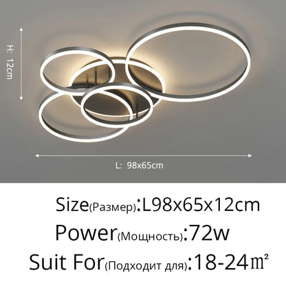 Modern Round Design Ceiling Lights  Circle Rings Lighting